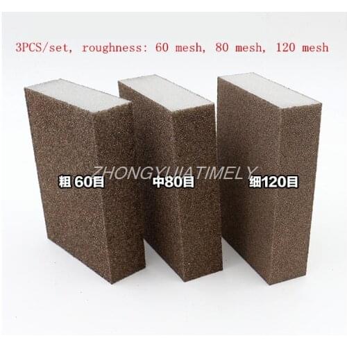 Polished sponge sand, woodworking furniture, jade wenwan polishing, metal rust polishing, sandpaper sponge.3PCS/set