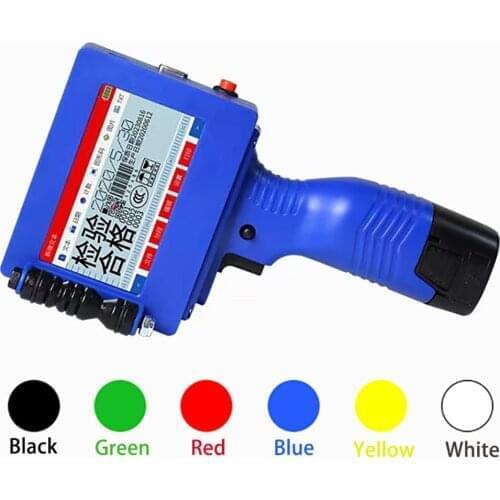 Inkjet Printer Portable Handheld Intelligent Upgraded 4.3 Inch Touch Screen Print on Card Bag Box Wood Glass Plastic