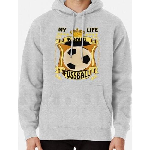 My Life King Football Hoodie Long Sleeve Football Game Football Crown World Football Ball Fan King Wm To