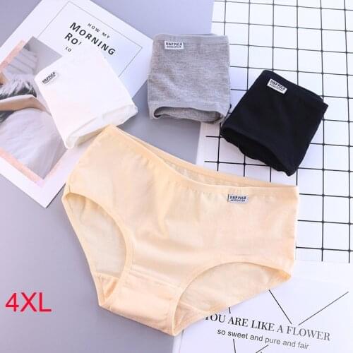 Cotton Panties For Women Ladies Solid Underwear Plus Size Briefs Girls Comfortable Seamless Underpant Shorts Sexy Lingerie Panty