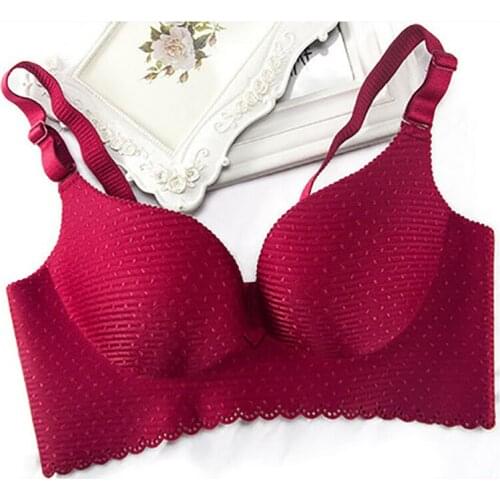 DeRuiLady Underwear Sexy Lady Bra Seamless No Steel Ring Bra Set The Lady Gathers With Breathable Brassiere And Panty Set