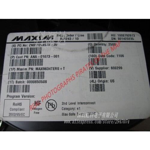 10pcs/lot MAX9634TERS UCSP-4 MAX9634 In Stock