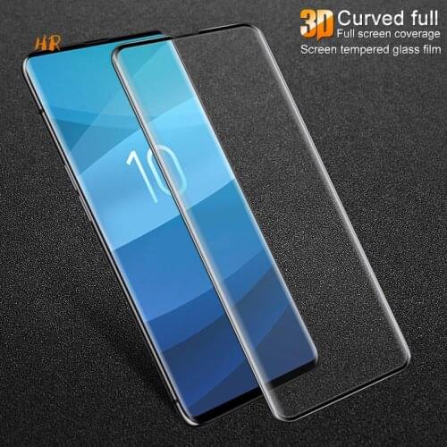 100pc 3D Cuverd Tempered Glass Screen Protector for Samsung Galaxy S10 S10Plus S10e S8 S9 Plus Note9 Note8 9H Protective Film