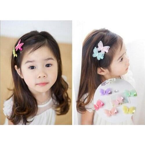 20pcs/lot New Infant Pearls Butterfly Cartoon Hair Clip Baby Hairclip Girls Hairpin Pretty Kids Birthday Party Barrette