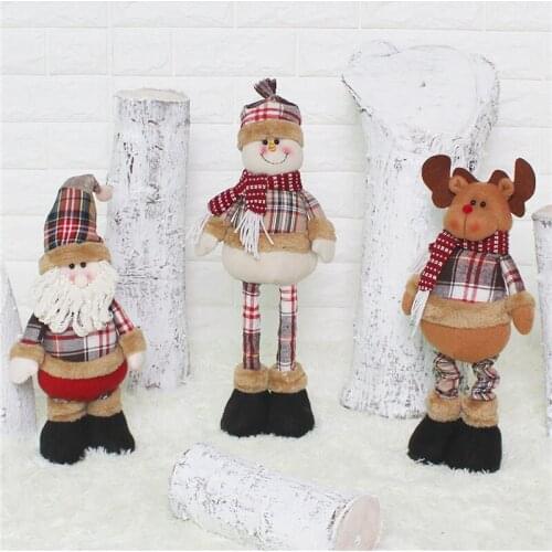2020 Christmas Decorations Christmas Party Arrangement Old Man Snowman Doll Retractable Doll Christmas Gift for Children U3