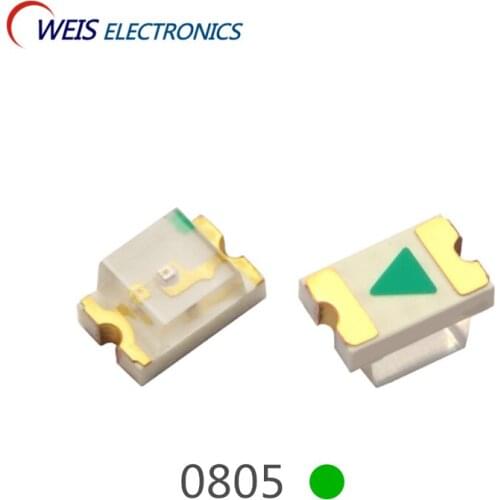 3000PCS 0805 GREEN LED 2102 SMD TRUE GREEN LIGHT BEADS 520-525NM 300-400MCD 3.0-3.2V LAMP Wholesale