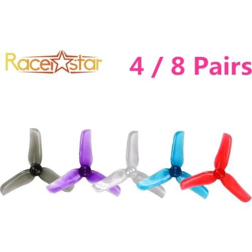 4/8 Pairs Racerstar Tornado 2540 2.5 Inch 3-blade Propeller 4CW+4CCW for FPV Racing Drone & RC Quadcopter Multirotor Parts Accs