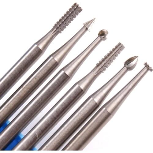 6pcs/lot,Miniature carving cutter kit for dental,jade,jewelry,Wood, bones, olive pits,Shank diameter: 2.35mm,good quality