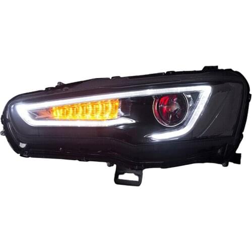 Goodmolds Car LED Head Lamp Fit For Mitsubishi Lancer 2008-2018 EVO X LED Car Headlight Assembly