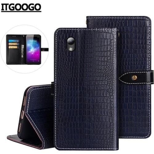 Case For ZTE Blade A31 Lite Case Cover Crocodile Grain Flip Leather Case For ZTE Blade L8 Cover Business Phone Case A3 2019