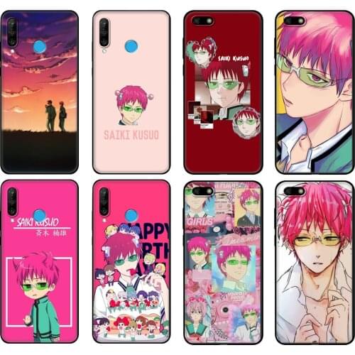 Black tpu Case For Huawei Honor 20 Lite 10 10i 20S 30S 30 Case Honor 7A 7s 7C Case Cover disastrous life of saiki k saiki kusuo