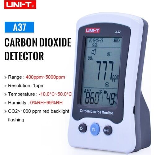 UNI-T A37 Digital Carbon Dioxide Detector Laser Air Quality Monitor Monitoring Tester CO2 Meter Detection CO2 Detection