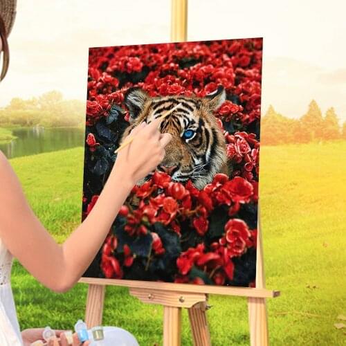 Flower Animals Coloring By Numbers Painting Complete Kit Oil Paints 50*70 Picture By Numbers Photo Home Decor Adults Drawing