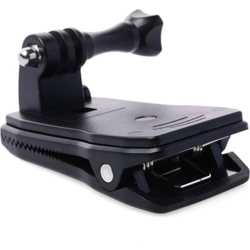 For Gopro General purpose 360 Degree Rotary Backpack Hat Clip Fast Clamp Mount For Go Pro Hero 7 6 5 4 3+ xiaomi yi 4k