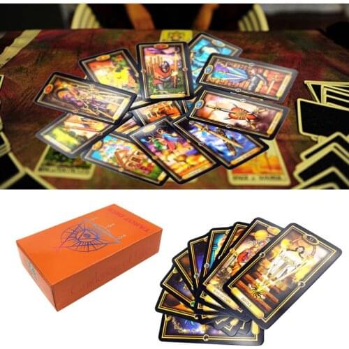 Easy Tarot 78 Cards Deck Guidance of Fate Mysterious English Oracle Card Divination Family Party Board Game