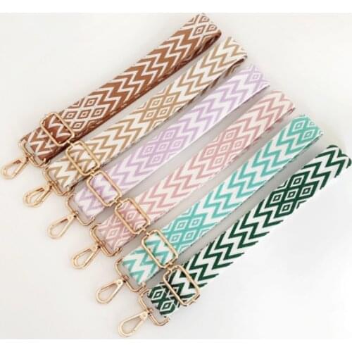 HJKL 2021 Women Colorful Shoulder Strap Ladies Bag Adjustable Removable Wide Shoulder Cross Body Messenger Nylon Bag Strap