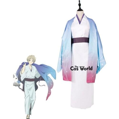 Natsume Yuujinchou Natsumes Book of Friends Natsume Takashi Haori Yukata Kimono Outfit Anime Cosplay Costumes