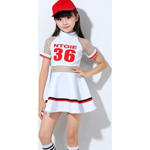 Kid Street Dance Hip Hop for Girls Cheerleader Uniform Girl Jazz Dance Costumes Child Sports Suit Children Stage Competition