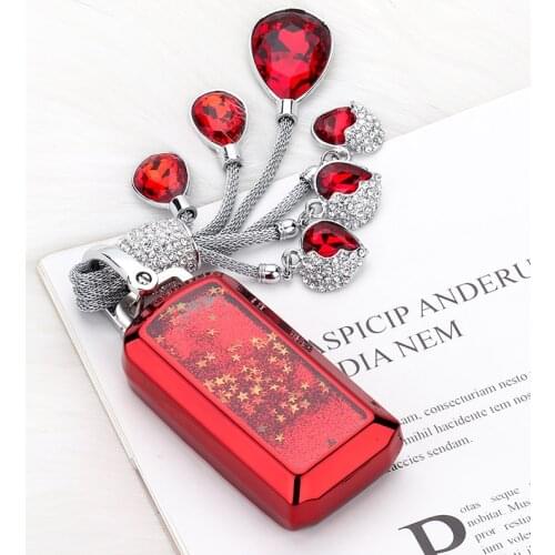 Hot Fashion Quicksand Soft TPU Car Key Case cover shell For Mitsubishi Outlander Lancer10 Pajero Sport ASX RVR L200 Accessories