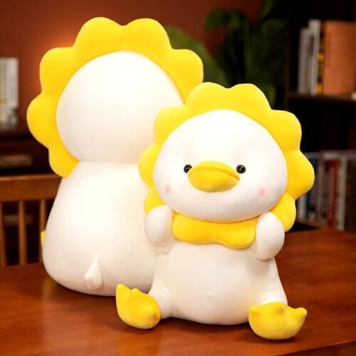 25-60cm Adorable Duck Toy Plush Stuffed Sitting Duck Animal Cute Cartoon Plushie Children Appeasing Gift