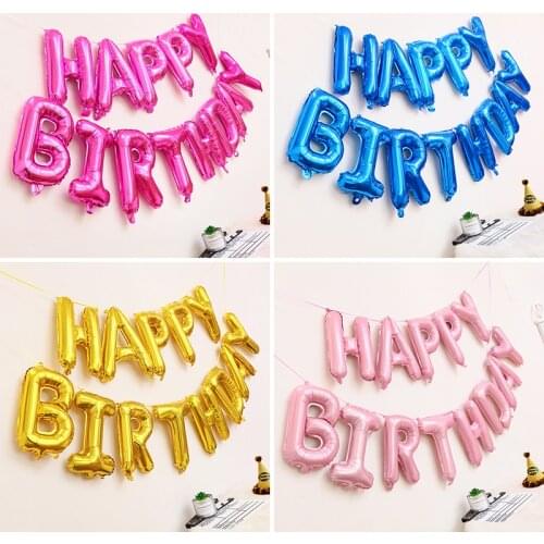 Can hang the happy birthday balloon decoration, birthday party decoration balloons, multi-color choice
