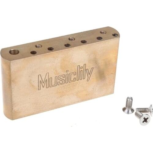 Musiclily Ultra 10.5mm Full Brass 42mm Standard Tremolo Block for Mexico Fender Strat and Squier Classic Vibe