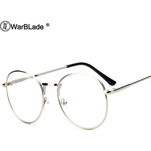 WarBLade Men Women Vintage Retro Round Frame Clear Lens Eyeglasses Unisex Glasses Clear Lens Glasses Nerd Spectacles Sunglasses