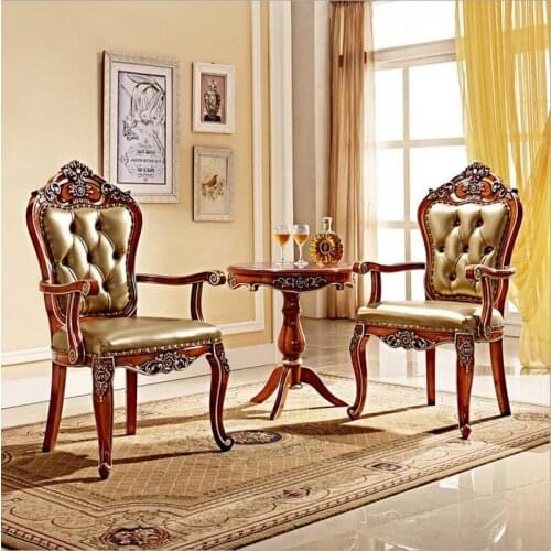 Antique Style Italian small table, 100% Solid Wood Italy Style Luxury tea Table Set pfy701