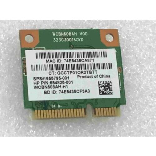 New Wireless Card WiFi +4.0 for Bluetooth for Atheros AR5B225 300Mbps 802.11b/g/n half Mini PCI-E Card for HP SPS 655795-001