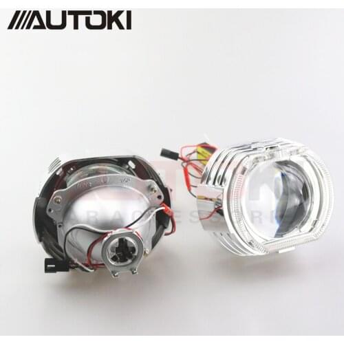 2017 Autoki New X5 LED Light Guide LED Daytime Running Light Shroud+Super Full Metal Bi-xenon Projector Lens Use H1 bulb