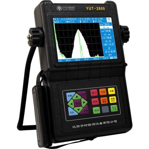 YUT2820 portable metal Ultrasonic Flaw Detector DAC&AVG Curve Changeable Squared Ultrasonic Pulse Range 0-4500 mm