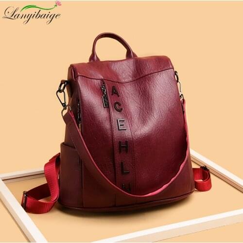 Simple Decoration Ladies Backpack Multifunctional Sac Shoulder Bag Luxury Designer Sac Maiden Travel Backpack Student Knapsack