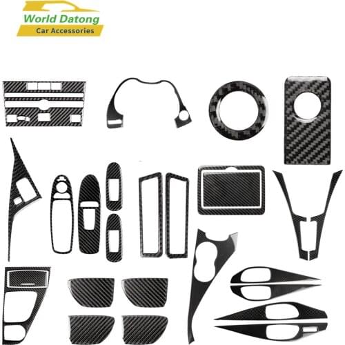 Real Carbon Fiber Interior Modification Cover Trim For Infiniti Q50 Q60 2014-19 Car Styling Accessories