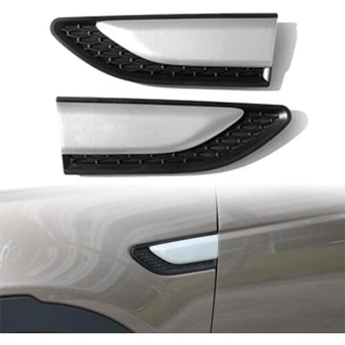 1 Pair Car Front Side Fender Grille Vent Duct Louver Decoration For Land Rover Discovery Sport 2015 2016 2017 2018 2019