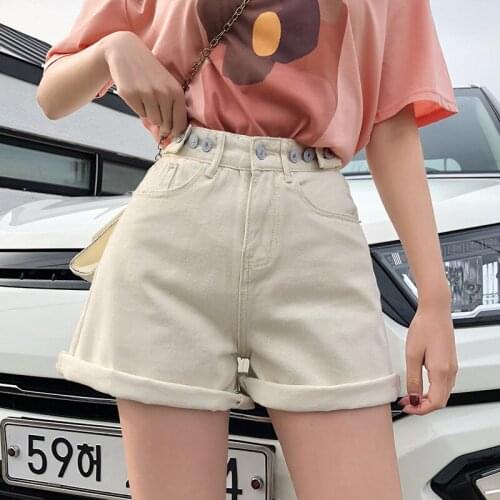 High Waist Blue Wide Leg Female Caual Summer Ladies Shorts Jeans for Women Womens Denim Shorts Classic Vintage