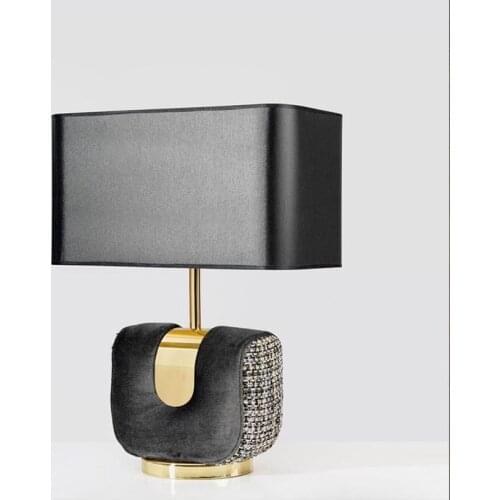 TT Modern Simple and Light Luxury Living Room Table Lamp American Designer Soft Decoration Club Hotel Sales Department TableLamp