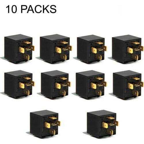 10Pcs Universal 40/30 Amp 5 Pin DC 12V Car SPDT Automotive Relay DC Socket JD1914 Automotive Car Accessories