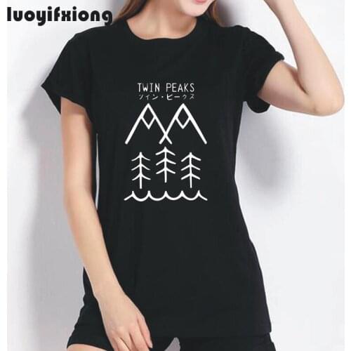 Japanese Twin Peaks T Shirt Women Tops Casual Short Sleeve Tee Shirt Femme Plus Size Women Tshirt Hipster Shirt Camiseta Mujer