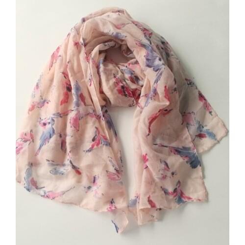 2017 Fashion Bird Print Scarf Women Animal Scarves And Shawls Wrap Lady Hijab Muffler Free Shipping