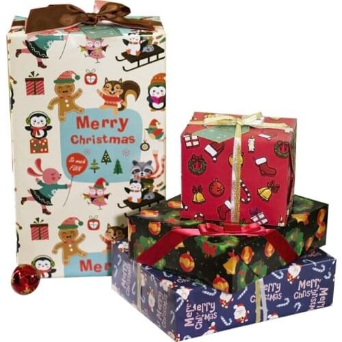 53x73cm Christmas Wrapping Paper Gradient Holiday Gift Decoration Paper Christmas Series Wedding Gift Wrapping Paper