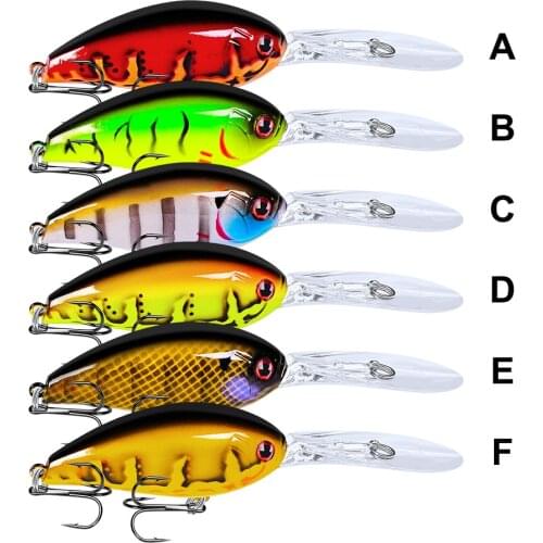 6PCS Minnow Fishing Lure 115mm 17.5g Crankbait Hard Bait Topwater Artificial Wobbler Bass Japan Fly Fishing Accessories Peche