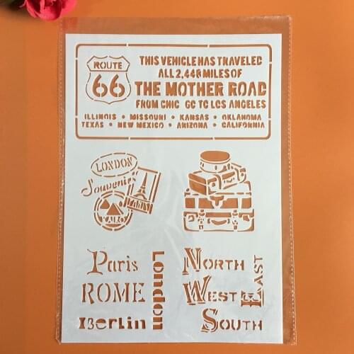 A4 29 * 21cm Camera stamp DIY Stencils Wall Painting Scrapbook Coloring Embossing Album Decorative Paper Card Template