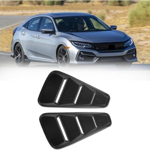 Car Side Vent Window Scoop Louver Cover Trim for Honda Civic 10Th 2016-2020