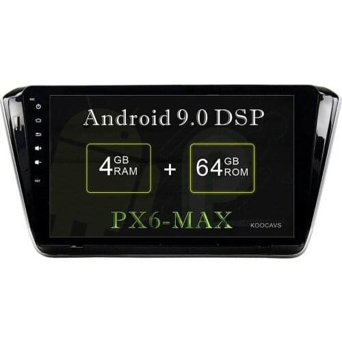 KOOCAVS 10.2" IPS Android 9.0 Car GPS Radio Player for Skoda Superb 2015 2016 2017 with 4GB+64G Multimedia