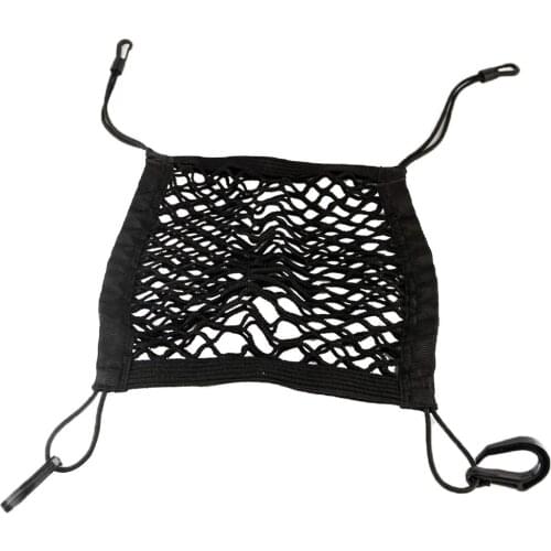 Car Seat Storage Mesh Organizer 3 Lays Front Seat Elastic Cargo String Net Pouch Holder for Drink Cup, Magazine, Umbrella