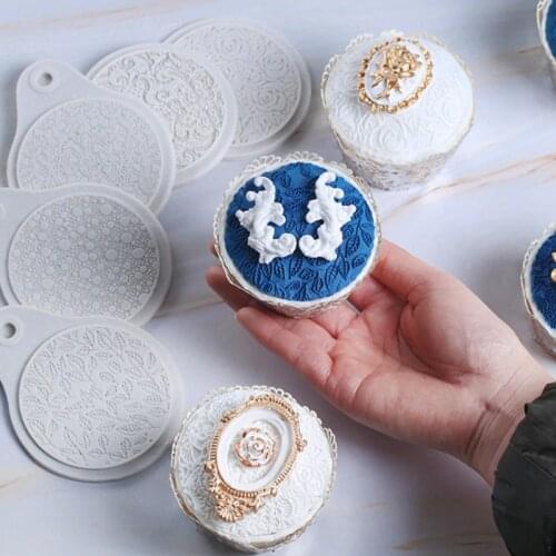Cup Cake Lace Pattern Mold Fondant Cakes Decorating Tools Silicone Mold Sugarcrafts Chocolate Baking Tool For Cake Gumpaste Form