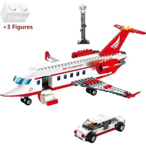 City Private VIP Jet Airplane Manned Aircraft Classic Model Building Blocks Kit Bricks Kids Toys For Children Birthday Gifts