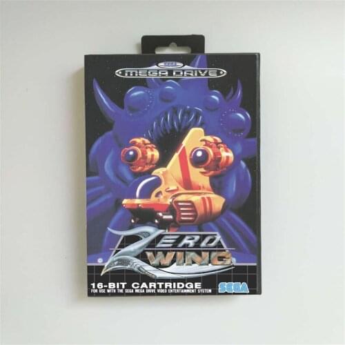 Zero Wing - EUR Cover With Box 16 Bit MD Game Card for Sega Megadrive Genesis Video Game Console
