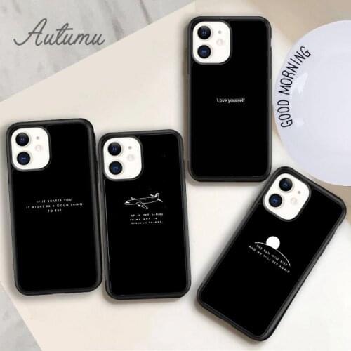 Aesthetic Quote Phone Case for iPhone 11 12 Pro Max mini X XR XS SE 2020 5 6S 7 8 Plus Samsung Galaxy S8 S9 S10 Cover shell