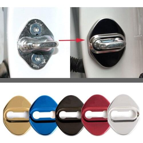 Stainless Steel Auto Door Lock Decoration Cover Case For Honda Accord Fit CRV XRV Jazz Car Styling Blue Red Gold Car Covers